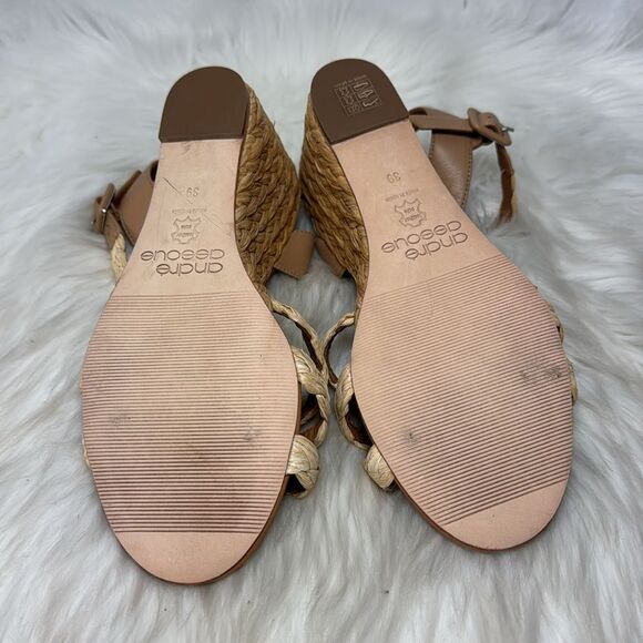 Andre Assous Milena Women's Espadrille Natural Raffia Wedge Sz 39/US 8.5 - Picture 6 of 9